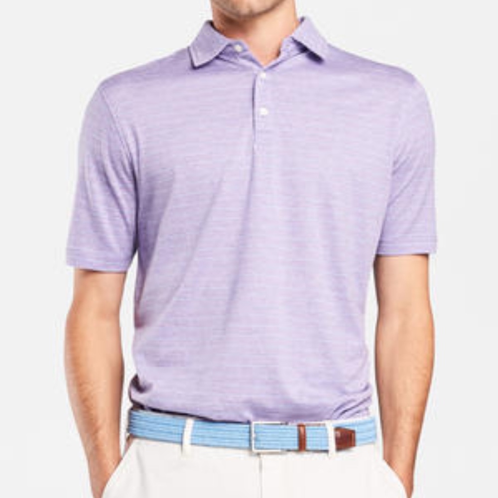 Peter Millar Crown Cool Stripe Polo Men's Size M